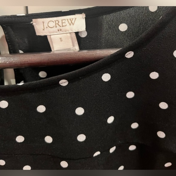 J. Crew black and white polka dots blouse Sz. S NWOT - Picture 2 of 4